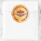 Naam toevoegen Jaar komt overeen met Merry Kerstmi Ronde Sticker (Tas)