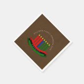 Naam toevoegen Jaar Kwanzaa Candles Cocktail Servet (Hoek)