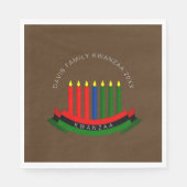 Naam toevoegen Jaar Kwanzaa Candles Luncheon Servet (Voorkant)