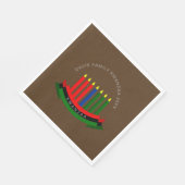 Naam toevoegen Jaar Kwanzaa Candles Luncheon Servet (Hoek)