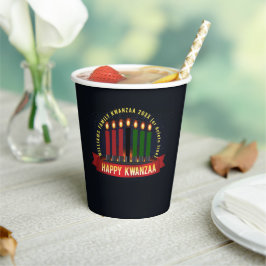 Naam toevoegen Jaar Kwanzaa Kandles Papieren Bekers