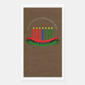 Naam toevoegen Jaar Kwanzaa Kandles Servet (Voorkant)