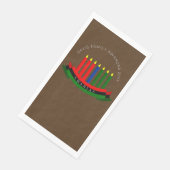 Naam toevoegen Jaar Kwanzaa Kandles Servet (Hoek)