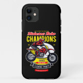 Naam toevoegen Jaar Motocross Retro Champions Ride Case-Mate iPhone Case (Achterkant)