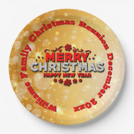 Naam toevoegen Jaar overeenkomend met vrolijk kers Papieren Bordje