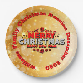 Naam toevoegen Jaar overeenkomend met vrolijk kers Papieren Bordje