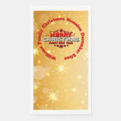 Naam toevoegen Jaar overeenkomend met vrolijk kers Servet (Voorkant)