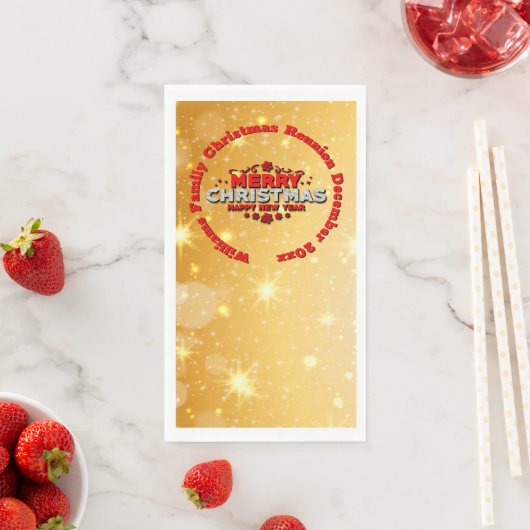 Naam toevoegen Jaar overeenkomend met vrolijk kers Servet (Insitu)