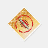 Naam toevoegen Jaar overeenkomend met vrolijk kers Servet (Hoek)