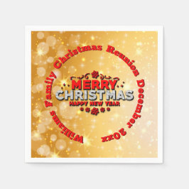 Naam toevoegen Jaar overeenkomend met vrolijk kers Servet