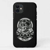 Naam toevoegen Jaar  snijder schedel doorsnede zui Case-Mate iPhone Case (Achterkant)