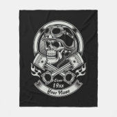 Naam toevoegen Jaar  snijder schedel doorsnede zui Fleece Deken (Voorkant)