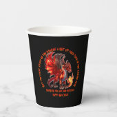 Naam toevoegen Jaar, Tekst - Fire Dragon Nieuwjaar Papieren Bekers (Achterkant)