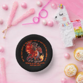 Naam toevoegen Jaar, Tekst - Fire Dragon Nieuwjaar Papieren Kommen (Feest)