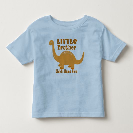 Naam toevoegen Kleine broeder Dinosaur Afdrukken Kinder Shirts (Voorkant)