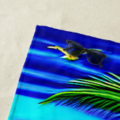 Naam toevoegen: Kleurrijke knoeiboardpalm en staar Strandlaken (In situ)