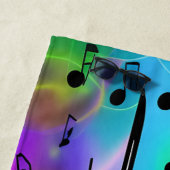 Naam toevoegen, kleurrijke muzieknotities strandlaken (In situ)