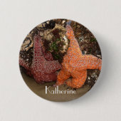 Naam toevoegen: kleurrijke Starfish/Zee Star Foto  Ronde Button 5,7 Cm (Voorkant)