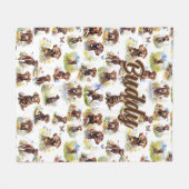 Naam toevoegen, Labrador Retriever Dog Fleece Deken (Voorkant (Horizontaal))