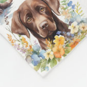 Naam toevoegen, Labrador Retriever Dog Fleece Deken (Hoek)