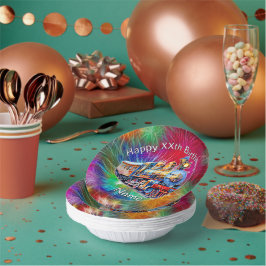 Naam toevoegen Leeftijd, Steam Train Verjaardagsfe Papieren Kommen