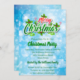 Naam toevoegen Matching Merry Kerstblauw Partij Ui Kaart