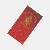 Naam toevoegen Matching Set Kerstmis Red Gold Tree Servet (Hoek)