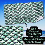 Naam toevoegen: Mermaid Aqua Scales Pearl Silver D Strandlaken<br><div class="desc">Mermaid Scales Pearled Diamond - zie meer geweldige design in mijn winkel.</div>
