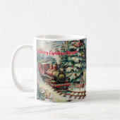 Naam toevoegen, Merry Christmas Steam Train Engine Koffiemok (Links)