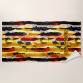 Naam toevoegen, natuurlijke stambrowsen strandlaken (Voorkant)