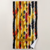 Naam toevoegen, natuurlijke stambrowsen strandlaken (Voorkant)