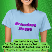Naam toevoegen of bewerken, grootmoeder, overeenko t-shirt