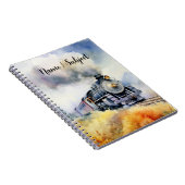 Naam toevoegen Onderwerp - Steam Train Painting Notitieboek (Rechterzijde)