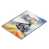 Naam toevoegen Onderwerp - Steam Train Painting Notitieboek (Linkerzijde)