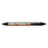 Naam toevoegen, op Neon Leopard Spots Print Zwarte Inkt Pen (Achterkant)