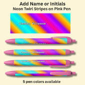 Naam toevoegen, op Neon twirl Zwarte Inkt Pen