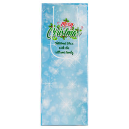 Naam toevoegen Overeenkomend met de zoete kerstbla Wijn Cadeautas