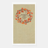 Naam toevoegen Overeenkomende Thanksgiving herfst Servet (Voorkant)