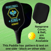Naam toevoegen, Pickleball KING, Blue Yellow op Bl Pickleball Paddle