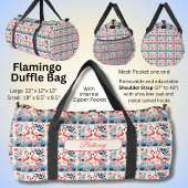 Naam toevoegen Pink Flamingo Design Plunjezak