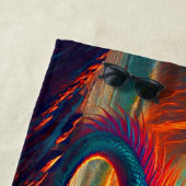 Naam toevoegen, Red Fire Breathing Dragon op het s Strandlaken (In situ)