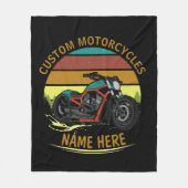 Naam toevoegen regenboogmotor wijzigen Tekst wijz Fleece Deken (Voorkant)