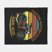 Naam toevoegen regenboogmotor wijzigen Tekst wijz Fleece Deken (Voorkant (Horizontaal))