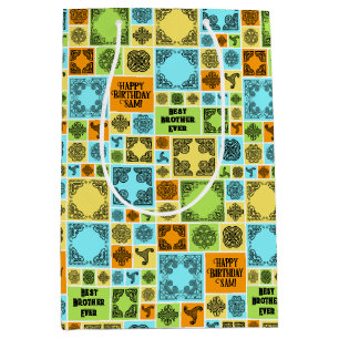 Naam toevoegen & Relatie Verjaardag Sinaasappel &  Medium Cadeauzakje