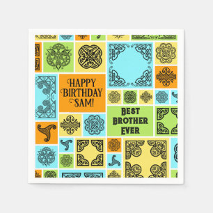 Naam toevoegen & Relatie Verjaardag Sinaasappel &  Servet