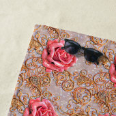 Naam toevoegen, Roos Gold Lace Rozen Strandlaken (In situ)