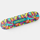 Naam toevoegen: Roze Blauw Oranje Graffiti Persoonlijk Skateboard<br><div class="desc">Voeg een naam of een willekeurige tekst toe,  Roze Blauwe Oranje Graffiti - zie mijn winkel voor veel geweldige design.</div>