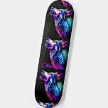 Naam toevoegen: Roze Blauwe Neon Wolf Persoonlijk Skateboard<br><div class="desc">Voeg een naam of een tekst toe,  Roze blauwe neonwolf - zie mijn winkel voor veel meer geweldige design.</div>