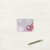Naam toevoegen Roze Ornamenten & Silver Gift Post-it® Notes (Op bureau)