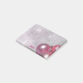 Naam toevoegen Roze Ornamenten & Silver Gift Post-it® Notes (Schuin)